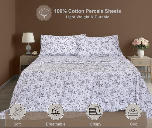 ZOYER 100 Cotton Percale Twin XL Sheets Set 1