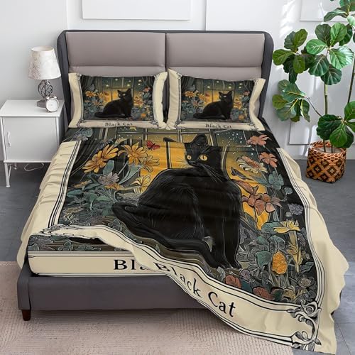 Tarot Cards Black Cat Kids Twin XL Sheet Set 3Pcs