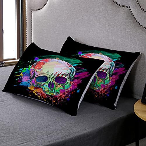 AILONEN Skull Duvet Cover Set Twin Size