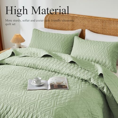 akkialla Geometric Pattern Queen Quilt Set
