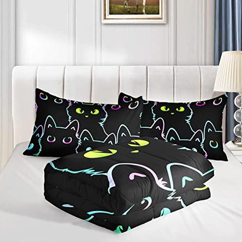 Axolotl Kids Cartoon Cat Comforter Set Twin Size 1