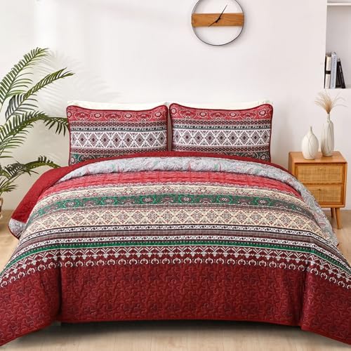 WONGS BOHO KING QUILT SET 103x90 3 PIECES