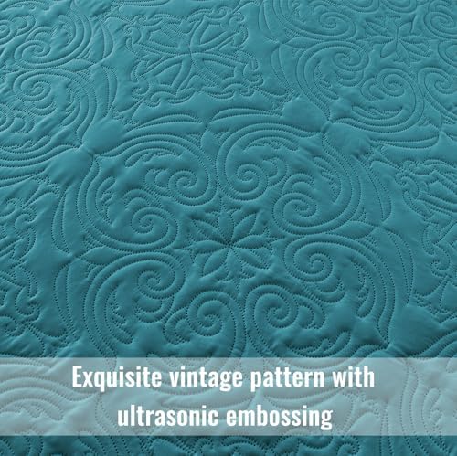 Exclusivo Mezcla King Size Quilt Set Dusty Teal