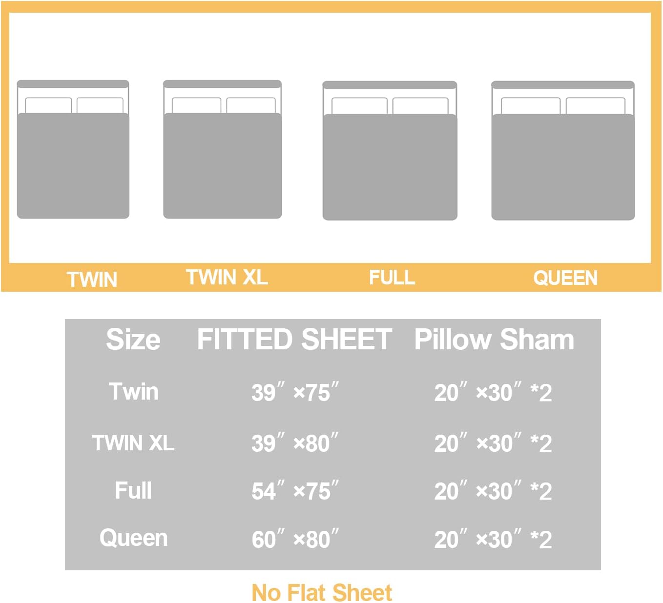 AILONEN Football Pattern Twin XL Fitted Sheet Set 3Pcs