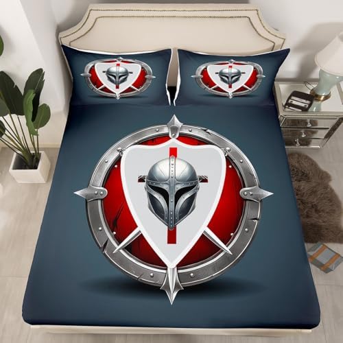 Erosebridal Men Sabre Fitted Sheet Set Retro Exotic Style