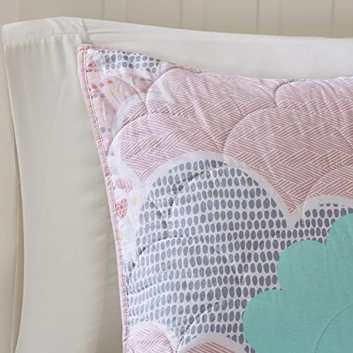 Reversible Cotton Quilt Set - Cloud Pink 4 Piece