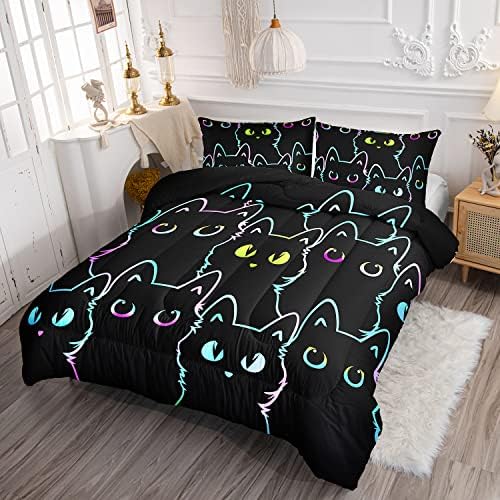 Axolotl Kids Cartoon Cat Comforter Set Twin Size 1