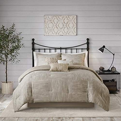 Madison Park Walter Seersucker Comforter Set Queen Size Taupe