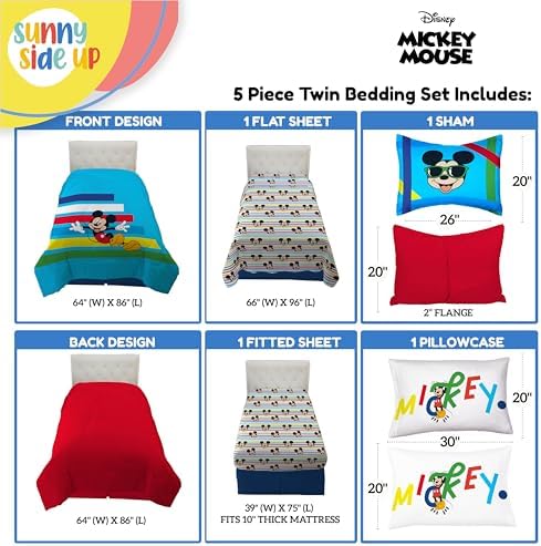 Sunny Side Up Disney Mickey Mouse Twin Comforter Set