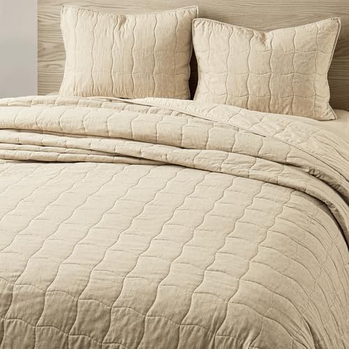 Wonderful Natural Linen Cotton Queen Quilt 94x94