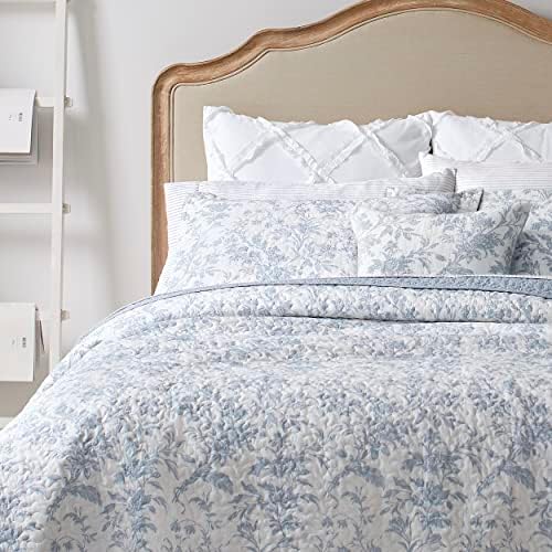Laura Ashley Queen Quilt Set with Pillow Cover