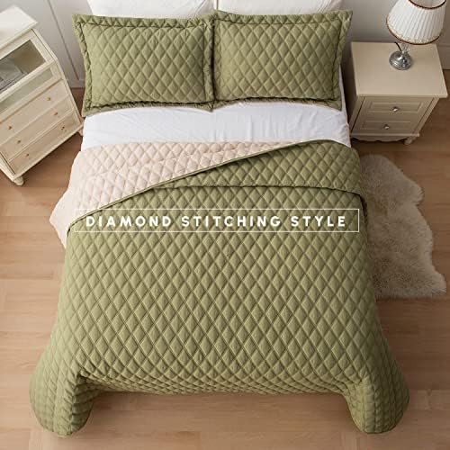 Elegant Comfort Reversible Quilt Set with Pillow Shams