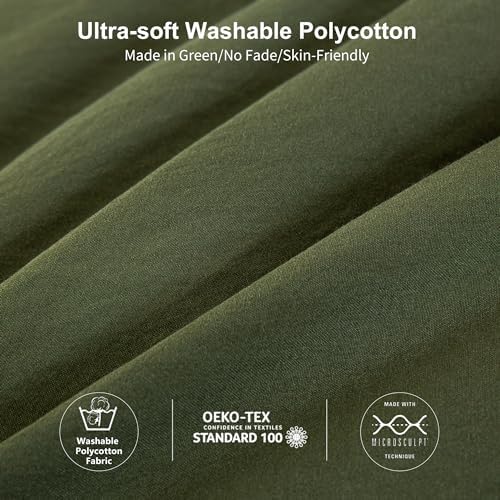 BOHOPOPM Olive Green Comforter Set TwinTwin XL