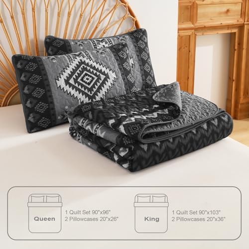Dintszyayue Boho Quilt Set Queen Size 3 Piece