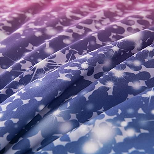 RYNGHIPY 6Pcs Glitter Comforter Set for Teen Girls