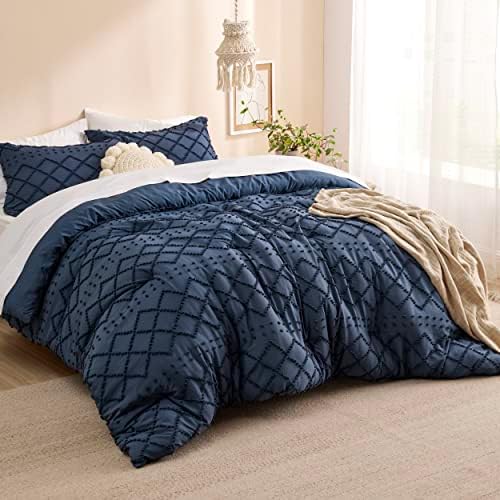 Bedsure California King Comforter Set - Navy Blue 1