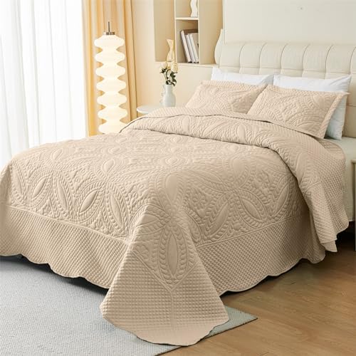 Cmfshape Oversize King Bedspread 128x120 Beige