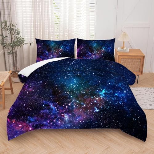 Kxry Galaxy Comforter Set Twin Size 3D Printing
