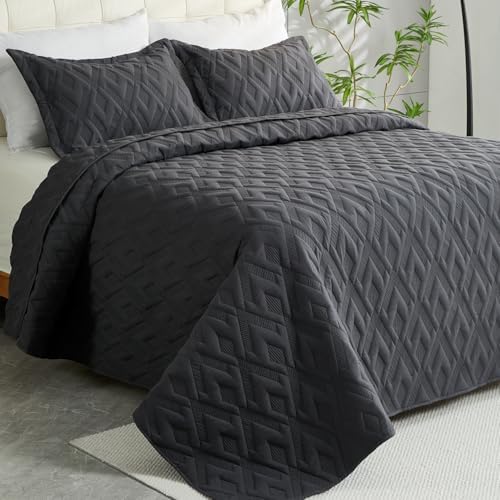 Cmfshape Diamond Embroidery Quilt Set 3 Piece King Size