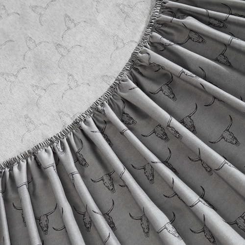Wrangler Steer Skulls Grey Full Sheet Set