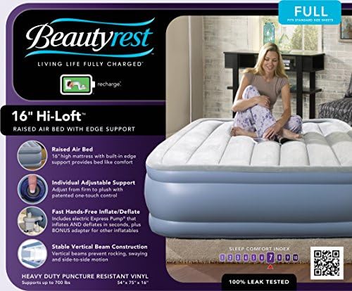 Beautyrest 17 Inch Full Air Mattress with Pump and Edge Support