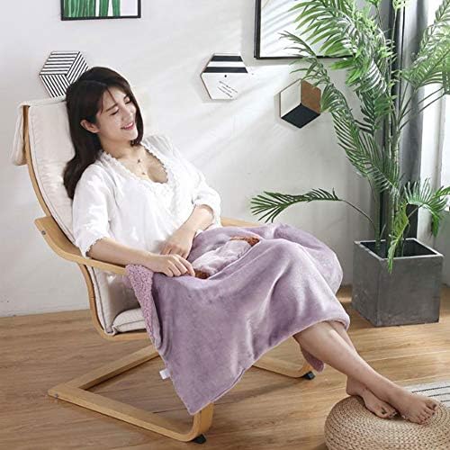 QCUTEP Heated Blanket Throw with Flannel Wool