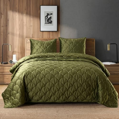HORIMOTE HOME Velvet Quilt Set Queen Size