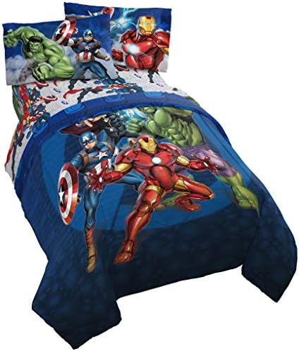 Jay Franco Marvel Avengers Blue Circle Comforter Set Twin