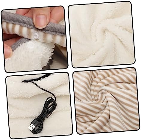 KICHOUSE USB Heated Throw Blanket for Office and Home