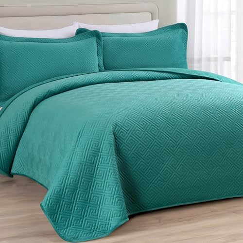 Asuexpect 3 Piece King Size Velvet Quilt Set