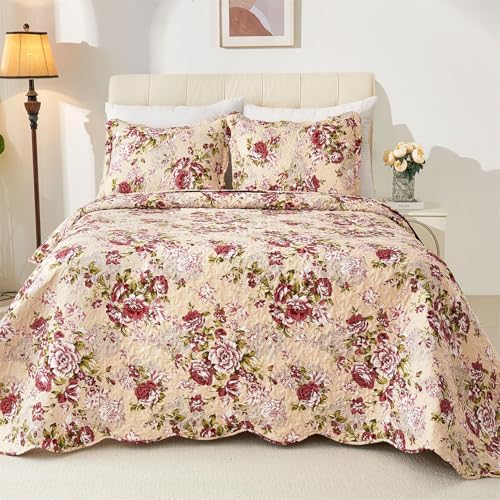 Cmfshape Romantic Patchwork Quilt Set Queen Size