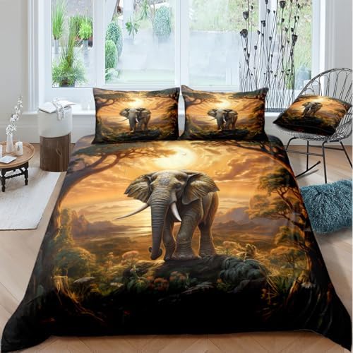 Yixinzhuanjin Elephant Bed Sheet Set King Size