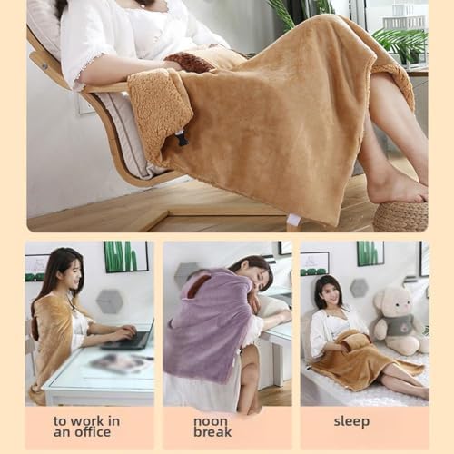 KITPIPI Electric Heated Blanket 31x24 USB Portable Cordless