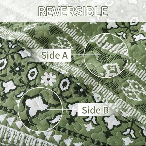 BEDIFANY Boho King Quilt Set 3 Piece 1
