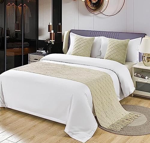 Tophacker Hotel Bed Runner Scarf Bedspread Slipcover Queen Size