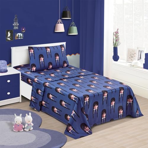 Wednesday Addams Twin Bedding Set with Decals