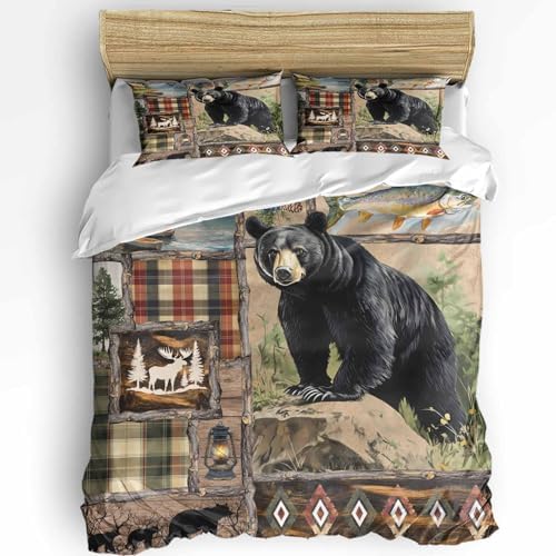 Boanket 3-Piece Queen Duvet Cover Set with Zipper and Pillowcases 1