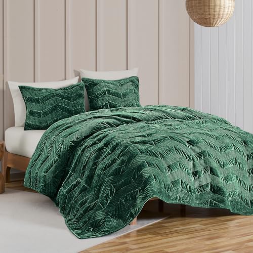 SHALALA Luxury Velvet Queen Quilt Set