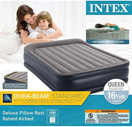 Intex Pillow Dura-Beam Airbed with Pump