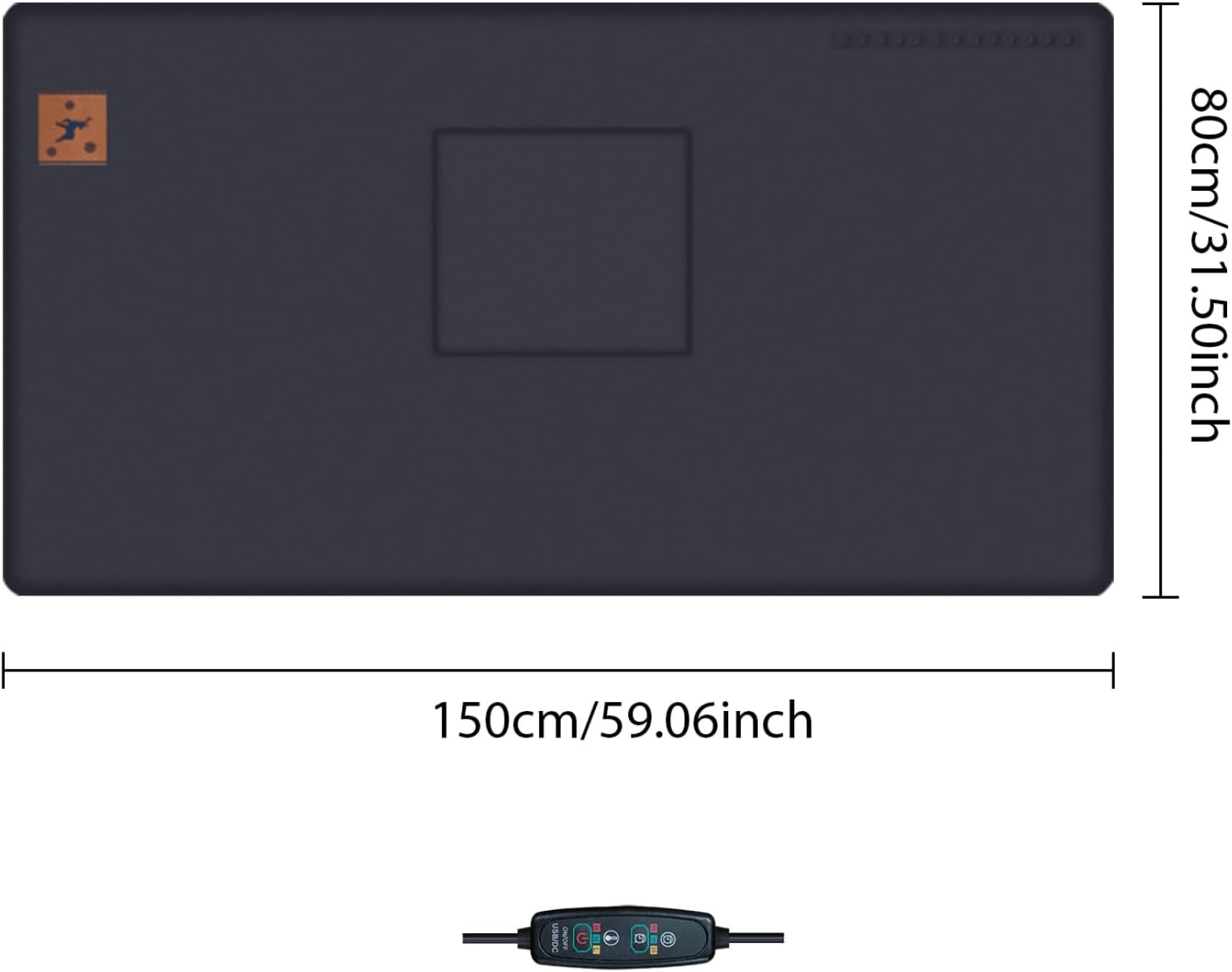USB Heated Throw Blanket - Soft Fast Heating Wearable with Pocket - Grey