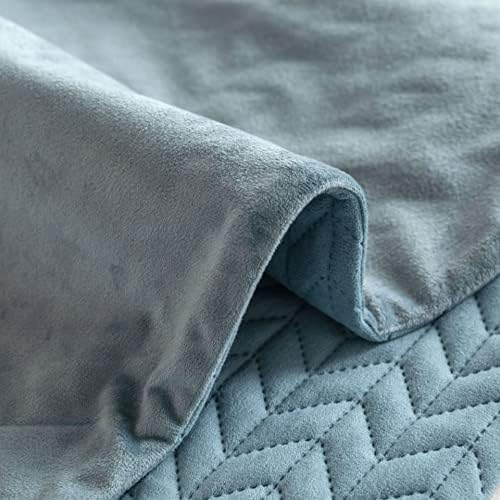 Fudaiki Quilted Wave Bed Runner Fleece Throw for Bed Foot