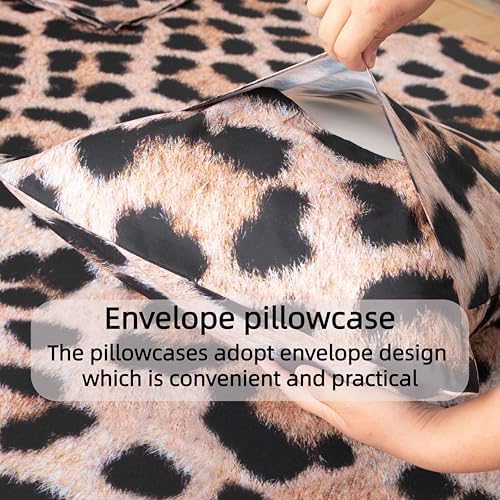 SDY 7PCS Leopard Comforter Set Queen