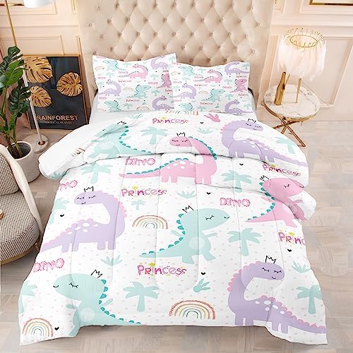NINENINE Dinosaur Comforter Set for Kids Twin Bedding