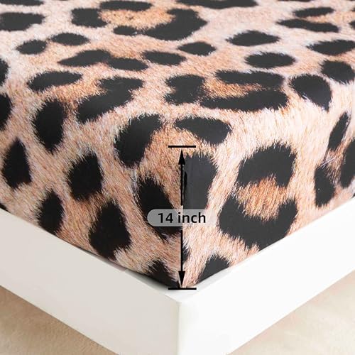 SDY 7PCS Leopard Comforter Set Queen