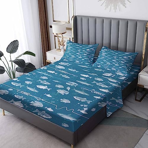 Fish Sheets Twin XL Sheet Set - Kids Bedding with Fun Design