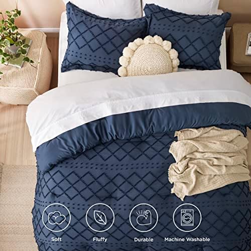 Bedsure California King Comforter Set - Navy Blue 1