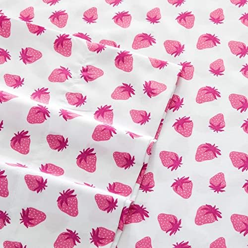 Vonty Kids Twin XL Sheet Set Strawberry Pattern