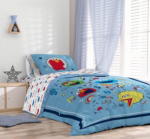 Sesame Street Twin Comforter Set - 5 Piece Kids Bedding