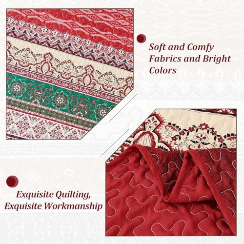 WONGS BOHO KING QUILT SET 103x90 3 PIECES