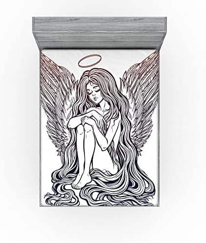 Ambesonne Noel Theme Wings Print California King Sheet